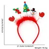 Diadema Decoración Navideña Fiesta Festiva Dibujos Animados Disfraz Peluche Tarjeta Muñeco de Nieve Alce Tocado Accesorios Creativos para Fotos