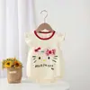 Macacão Bebê Roupa de Fora Roupa de Verão Peça Única Bebê Recém-Nascido 100 Dias Desenho Animado Fino Macacão de Engatinhar