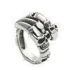 Anillo de Acero de Titanio para Hombre Retro Europeo y Americano de Nuevo Comercio Exterior Anillo de Acero Dominante para Hombre a la Moda Garra de Animal Anillo de Cabeza de Fantasma de Bambú Estilo de Moda