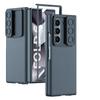 Funda para teléfono móvil Samsung Z Fold6 con orificio fino, lente resistente a caídas, ventana de empuje, cobertura total, funda de cuero ultrafina de color sólido para Z Fold6