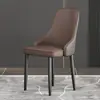 Silla de comedor minimalista italiana silla moderna simple silla con respaldo de lujo ligero taburete para apartamento pequeño hogar hotel restaurante metal
