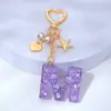 Pegamento Lentejuela Colgante de Letra con Llavero de Forma de Corazón Colgante de Lazo Colgante para Bolso de Niña Regalo de Vacaciones