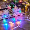 Nuevas Luces de Cadena de Estrellas de Bola de Cristal Solares para Acampar al Aire Libre, Luces Impermeables de Cielo Estrellado, Luces Decorativas de Ambiente para Jardín