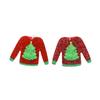 Venda quente transfronteiriça acrílico dupla face criativo Natal roupas feias brincos colar chaveiro bolsa pendente