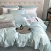 Conjunto de verano de 200 hilos, lyocell, Lanjing, Tencel, de cuatro piezas, seda helada, sensación fresca al dormir, sábana, funda de edredón, individual, doble, conjunto de tres piezas