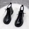 Botas Martin de suela plana, piel suave para mujer, colección otoño/invierno 2026, diseño de charol de moda, botines de doble cremallera, forrados de felpa para abrigar, botas de algodón para mujer