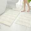 Alfombra de Piso para Inodoro de Tres Piezas Alfombra de Chenilla de Microfibra Baño Absorbente Alfombra para Pies Alfombra Antideslizante para Inodoro Felpudo