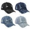 Sombrero de Vaquero Lavado Desgastado Roto Moda Gorra de Béisbol Personalizada Estilo Hip-hop Dance Callejero Gorra para Hombres y Mujeres