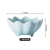 Elegante y sencillo plato de cerámica con forma de loto para casas de té, con nueces, frutas secas y bocadillos; adecuado para uso comercial en salones de té y salas de estar