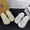 Acessórios para Sapatos com Furos Flor de Sapato Fivela de Sapato Decoração DIY com Senso Avançado Corrente Removível Borboleta Pérola Acessórios Atacado