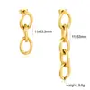 Joyería transfronteriza europea y americana: pendientes de borlas, pendientes de cadena asimétricos, pendientes de acero inoxidable chapados en oro de 18 quilates, venta directa del fabricante