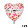 Globo de Película de Aluminio Español de Amor de 18 pulgadas Amor Día de San Valentín Chino Boda Arreglo de Globos Romántico para Confesión