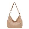 Bolso bandolera tipo dumpling de gran capacidad, bolso de tela de pana para estudiantes universitarias, 2024 nueva moda, bolso tote de hombro versátil