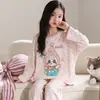 Pijamas Nuevos para Niñas 2026 para Primavera y Otoño, Algodón Puro, Manga Larga, Estilo Delgado, Elegante Conjunto de Ropa de Casa de Otoño para Niños y Niñas