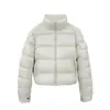 2026 Nuevo Abrigo de Algodón Relleno Color Sólido Suave Luna Nube Gatito Crema Cuello Alto Ropa de Abrigo Cálida de Invierno para Mujer