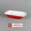 Vajilla de Melamina Plato de Dos Colores para Restaurantes de Hot Pot y Barbacoa, Plato Cuadrado de Barbacoa Comercial Imitación Porcelana
