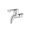Torneira de alta qualidade toda em cobre para máquina de lavar, espessada e alongada, para uso doméstico, modelo de parede para tanque de limpeza com entrada de água fria única de 1/2 polegada