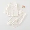 Conjunto de Algodón Puro para Bebé Primavera/Otoño para Niños y Niñas Recién Nacidos, Clase A, Sin Etiquetas, Manga Larga Ropa de Casa Conjunto de Dos Piezas