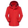 Venta Directa de Fábrica Chaqueta Impermeable y a Prueba de Viento Ropa de Trabajo Tres en Uno para Hombres y Mujeres con Logo Impreso y Chaqueta Engrosada de Terciopelo