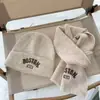 Conjunto Fofo de Chapéu e Cachecol de Desenho Animado para Crianças, Peças Duplas para Outono e Inverno, Chapéu de Lã Tricotado para Bebê, Conjunto Quente com Proteção para Orelhas para Crianças
