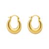 Pendientes retro franceses para mujer, de cobre, chapados en oro de 18 quilates, ligeros, de lujo, con diseño de viento frío, nuevos pendientes sencillos con hebilla.
