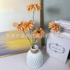 Flor de simulación de crisantemo Xiangyang de 5 cabezas, decoración ceremonial de boda, material floral, hileras de flores para caminos, decoración de hoteles, flores falsas.