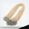 Collar de Cuerda Encerada Coreana de 1.5mm y 45cm Cadena de Extensión con Cierre de Langosta Cuerda Accesorios Hechos a Mano para DIY Venta Caliente Transfronteriza