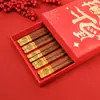 Palillos de Madera para Alitas de Pollo Caseros, Un Par por Persona, Juego de Palillos, Palillos de Sándalo Rojo, Caja de Regalo, Palillos de Año Nuevo, Sin Barniz, Sin Cera