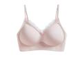 Tirantes Finos con Adorno de Encaje, Superficie de Copa Lisa, Copa Interna para Pechos Pequeños, Push-Up, Elegante y Grande, Sin Aros, Sujetador que Recoge el Pecho