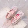 Zapatos de Princesa para Niños Zapatos de Cristal Dibujos Animados 2026 Primavera y Otoño Nuevo Estilo Zapatos de Cuero para Niñas Suela Suave Zapatos Planos para Bebé Versátiles