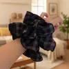 Goma para el pelo de cuadros negros de doble capa para mujer, nuevo estilo 2025 con un ambiente especial para atar el pelo en la parte posterior de la cabeza, Accesorio para el pelo Xu Yan