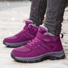 Sapatos acolchoados de algodão de inverno sapatos masculinos forrados de lã forrados de lã de cano alto botas de neve ao ar livre de sola grossa de meia-idade e sapatos de idosos MX2093