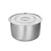 Bol de acero inoxidable de grado alimenticio para cocinar con tapa, tarro para condimentos, cuenco de aceite de acero inoxidable para cocina para amasar masa y lavar verduras, multifuncional