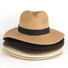 Nuevo Sombrero de Paja Panama de Aliexpress Sombrilla de Verano para Playa de Ala Ancha Sombrero de Sol Unisex Transfronterizo Europeo y Americano