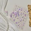 Tomoni&Não Perca Adesivos Metálicos para Unhas DIY Adesivos para Unhas Estilo Ballet Material de Joia Rosa Bordada Estilo Exquisito