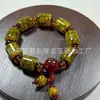 Pulseras de Ágata Natural al por Mayor para Hombres y Mujeres, Pulseras de Cuenta Barril de Ágata con Patrón de Dragón Amarillo, Joyería de Pulsera de Jade Natural