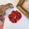 Scrunchie de Cetim Sólido Vintage Amarrador de Cabelo para Coque Corda de Cabelo Acessório de Cabelo Coreano Não Danifica