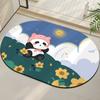 Alfombra de Baño de Barro Diatomeas Alfombra Doméstica para Inodoro Felpudo para Puerta de Baño Espesada Fuerte Absorción de Agua Antideslizante Alfombrilla de Piso para Baño