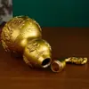 Adorno de Calabaza Cien Bendiciones de Latón para Sala de Estar Entrada Mueble de TV Escritorio Decoración Artesanía Regalo para Ceremonia de Apertura o Inauguración