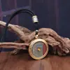 Pingente de Moeda de Dinheiro Espírito da Montanha com Pingente de Moeda de Cobre Cordão Colar Decoração Presente para Homens e Mulheres