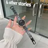 Pulseira de Couro com Corações de Bolinhas Duplamente Rebites Adequada para Apple Watch iWatch 12ª Geração 11/10