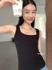 Korean Society 8820# Dafang Collar Basic Vest com Base Thread Knitted Exterior Vestindo Confortável Colete para Mulheres