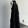 Vestido sin mangas estilo francés con cuello halter para mujer, Nuevo modelo Verano 2026, Vestido largo irregular para vacaciones en la playa