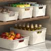T1288 Canasta de Almacenamiento para Snacks y Artículos Varios, Canasta de Almacenamiento para Juguetes, Caja de Almacenamiento de Plástico para Escritorio del Hogar, Canasta para Gabinete de Cocina