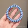 Goma para el pelo de alambre de teléfono con estampado de leopardo retro, alta elasticidad, banda de goma sin marcas para adultos, adecuada para coletas, simple y elegante, no daña el cabello