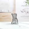 Vaso de Vidro Origami Nórdico Luxo Leve Galvanizado Colorido Irregular Decorações para Mesa de Jantar Sala de Estar Atacado