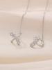 Pendientes de moda con clip para las orejas de circonita brillante, de lujo, elegantes y combinables, con borlas largas y cadena para las orejas, para mujer