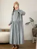 Moda Otoño 2026: Vestido de Manga Larga Plisado de Corte Holgado Estilo Artístico para Mujer al por Mayor