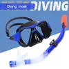 Máscara de Visión Amplia para Hombres y Mujeres Adultos Gafas de Buceo de Cristal Templado suit Equipo de Gafas de Snorkel Semi-secas