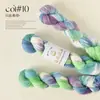 Hilo de lana teñido a mano para manualidades, color degradado, hilo grueso para tejer a mano, kit de hilo para suéteres y bufandas DIY